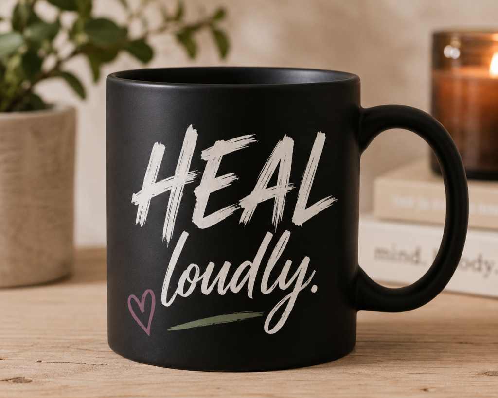 Heal Loudly 11 oz mug