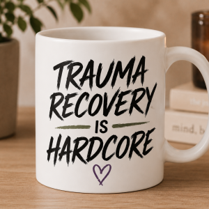 Trauma is Hardcore 11 oz mug